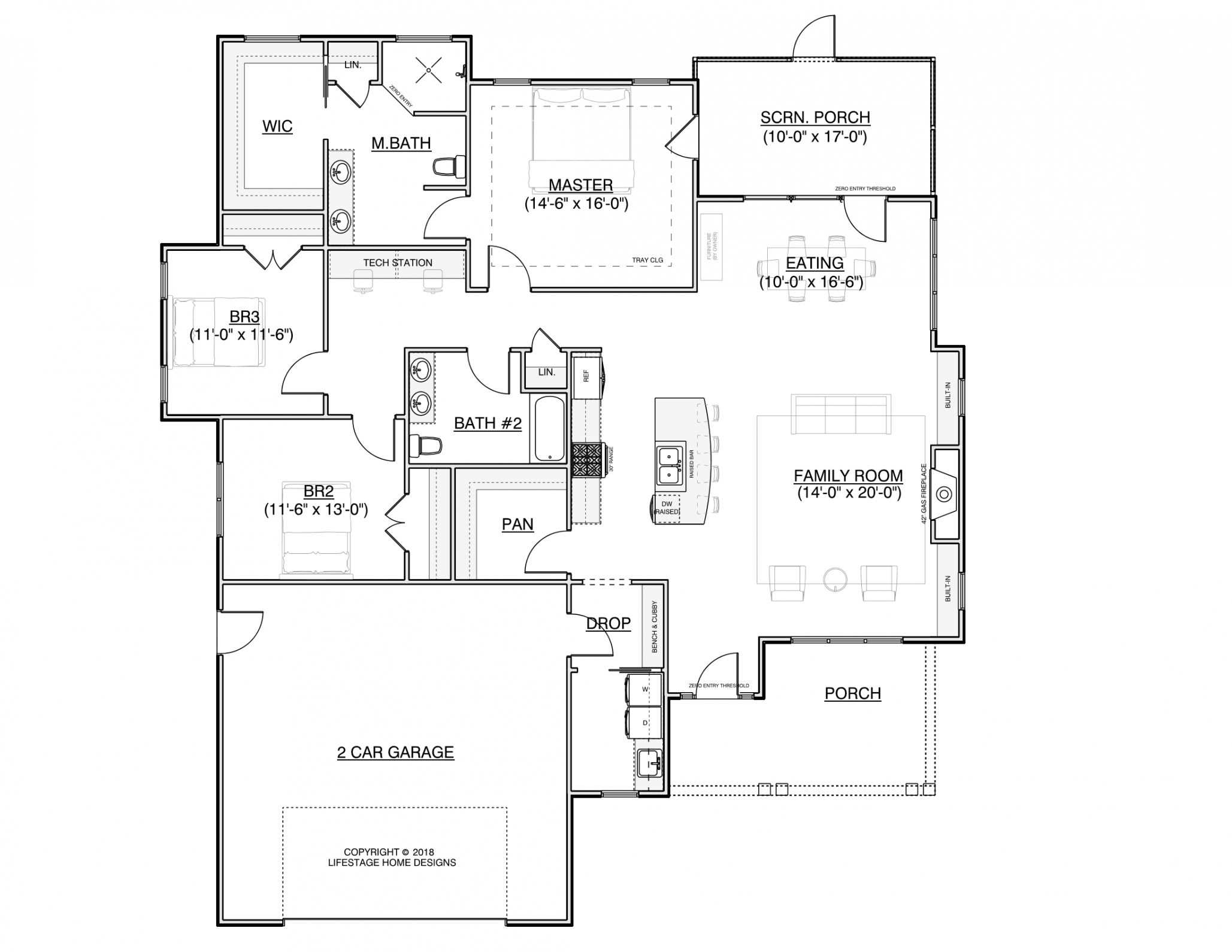 LifeStage Home Designs | 1 Story Plans | The Walnut